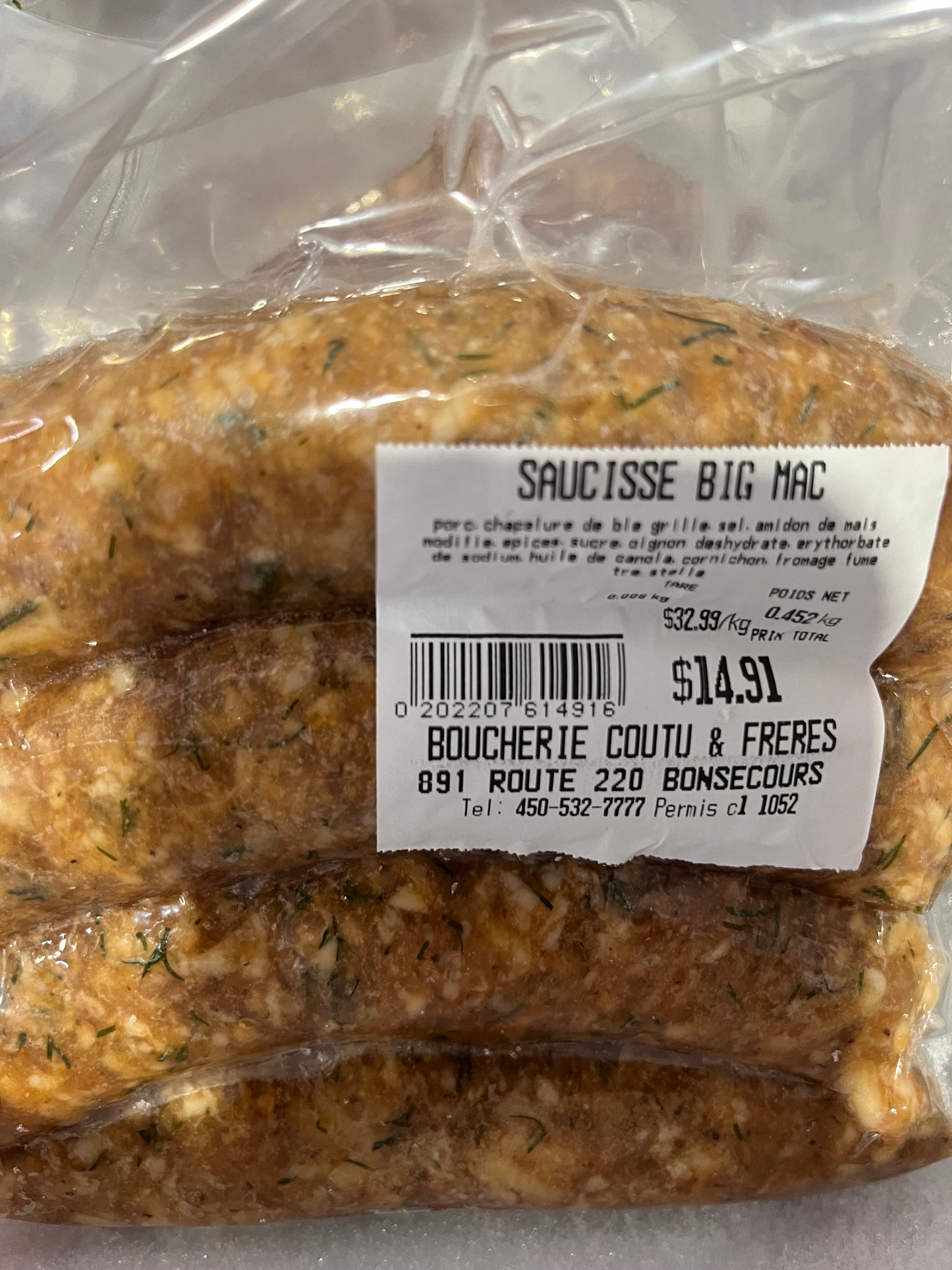 Saucisse Artisanales BIG MAC