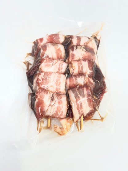 Brochettes de filet mignon bacon